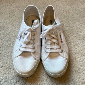 Superga white canvas sneakers size 9
